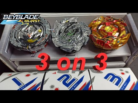Видео: Новая рубрика. Битвы Бейблейд 3 на 3. Тестируем комбинации