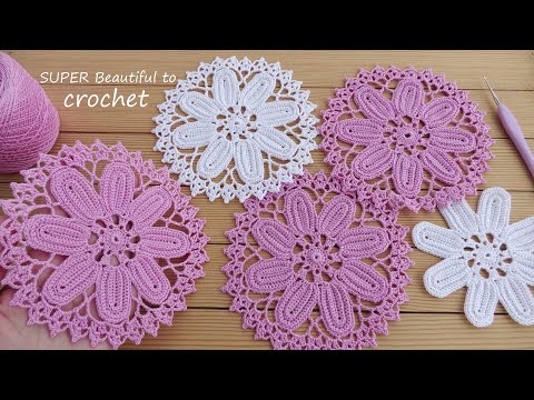 Видео: Очаровательные цветочные мотивы ВЯЗАНИЕ КРЮЧКОМ 🌸 SUPER Beautiful to CROCHET Motif Floral pattern