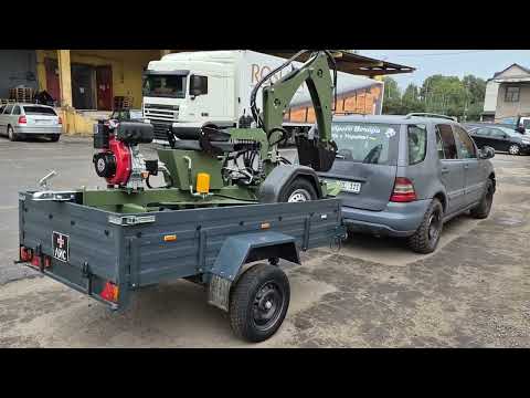Видео: Причепний міні екскаватор МД-2 ТМ Мінідігер завантажили на причіп