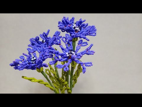 Видео: Васильки из бисера