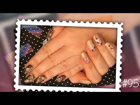 Видео: Плейлист - Маникюромагия. 💅 Домашний маникюр обычным лаком + стэмпинг и наклейки. Натуральные ногти!