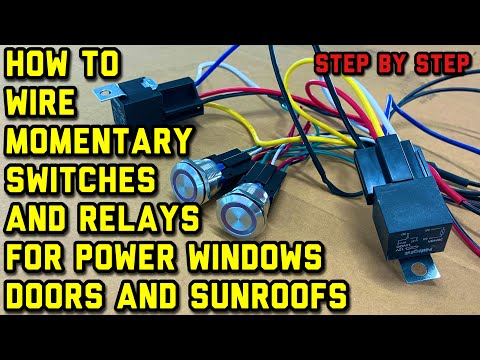 Видео: Как подключить выключатель мгновенного действия и реле для электрических стеклоподъемников. ДВЕРН...