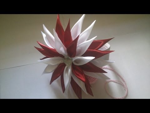 Видео: МК цветок из атласной ленты (техника канзаши)