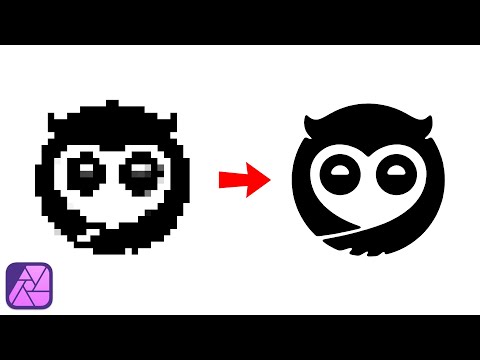 Видео: Преобразуйте графику с низким разрешением в графику с высоким разрешением в Affinity Photo