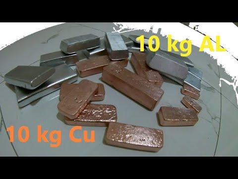 Видео: Плавим 10 кг меди и 10 кг алюминия. БОЛЬШАЯ ПЛАВКА.