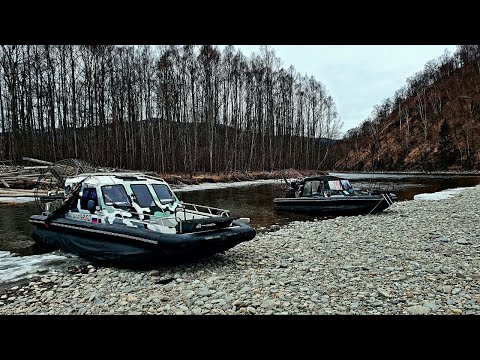 Видео: Поход на гордую речку/ река Сынчуга /открытие сезона на аэролодках