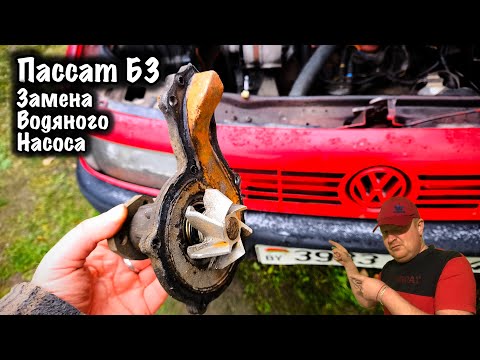 Видео: Пассат Б3 замена помпы. Замена водяного насоса Passat B3.