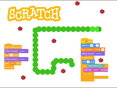Видео: Основы программирования на Scratch - Игра змейка
