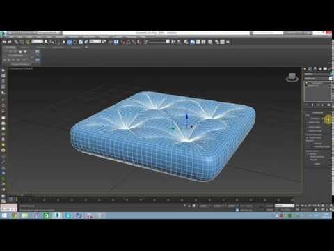 Видео: 3DsMax для начинающих - Урок 4. Рисуем затяжки на мебели