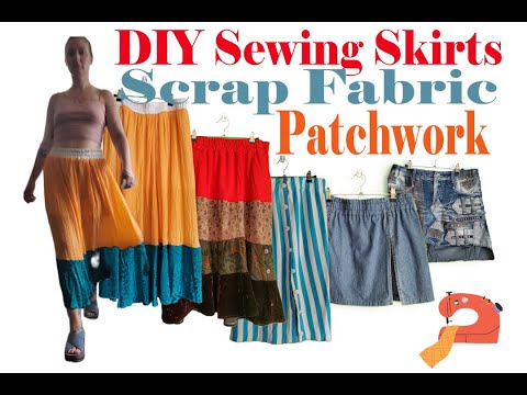 Видео: ЮБКИ ДЛЯ ШИТЬЯ САМ из моих запасов обрезков ткани l Лоскутное веселье