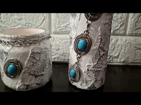 Видео: ВОДКУ ВЫПИЛИ, А БУТЫЛКУ ПРЕВРАТИЛИ В  РОСКОШНУЮ КРЕАТИВНУЮ ВАЗУ!!  / A luxurious bottle decor idea!!