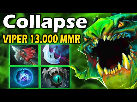 Видео: Коллапс на Вайпере, Апнул 13.000 ММР - Collaps Viper 7.35 DOTA