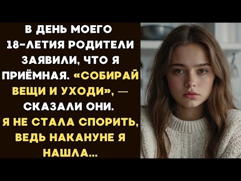 Видео: В день моего 18-летия родители заявили, что я приёмная и выгнали меня. Я лишь кивнула, ведь я нашла