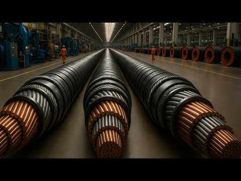 Видео: Высоковольтный кабель на 120 кВ — опора, тройная экструзия. Документальный фильм о промышленном п...