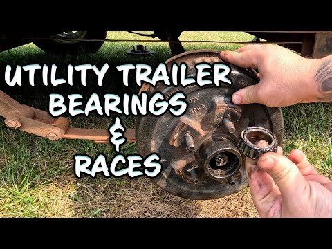 Видео: Замена подшипника и обоймы колеса на грузовом прицепе! #howto