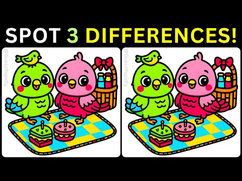 Видео: 👓Головоломка: найдите три едва заметных отличия👀【#384 Игра-головоломка «Найдите 3 отличия»】