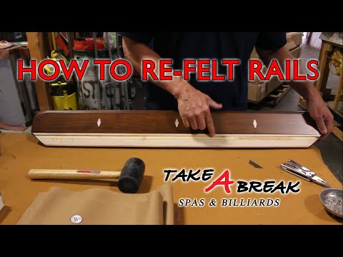 Видео: Войлочные рельсы — без музыки! Как установить сукно на рельсы бильярдного стола