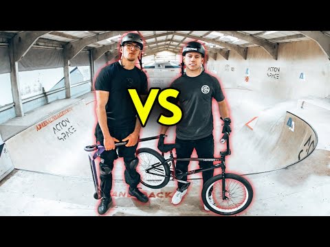 Видео: Профессиональный гонщик на скутере против профессионального гонщика на BMX