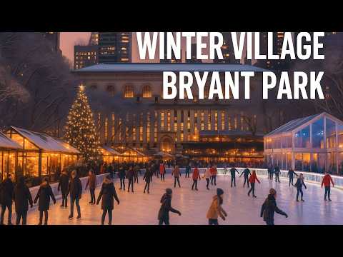 Видео: 🎄 Любимая зимняя деревня Нью-Йорка! Рождественский рынок, катание на коньках, праздничная еда | П...