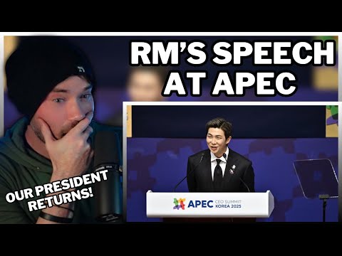 Видео: ПРЕЗИДЕНТ ВОЗВРАЩАЕТСЯ! RM из BTS творит историю на саммите АТЭС — реакция метал-вокалиста