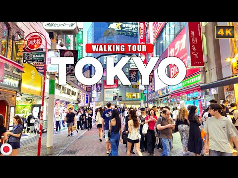 Видео: Токио, Япония — Ночная прогулка по Сибуе Vlog 4K Walking Tour