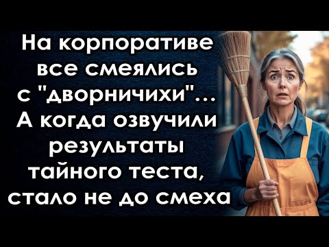 Видео: На корпоративе все смеялись с «дворничихи»… А когда озвучили результаты тайного теста