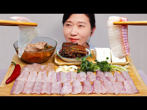 Видео: ASMR Скейт-сашими, скейт-суп Горчичное кимчи, тофу Шоу с едой [Кулинарное видео, доступны субтитры]