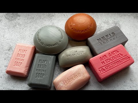 Видео: ASMR soap/ Dry soap cutting 🩶🩷🩶🩷/ Резка сухого мыла «дуэт»