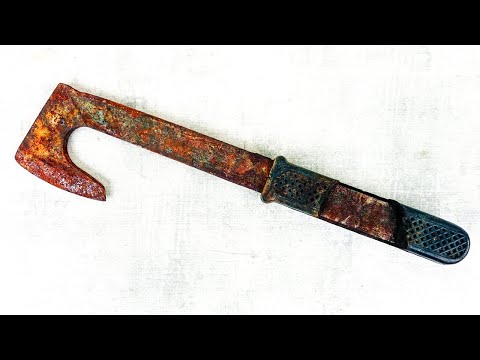 Видео: Реставрация ржавого топора странной формы