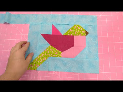 Видео: Ласточка или попугай?! Как сшить блок "птичка"
