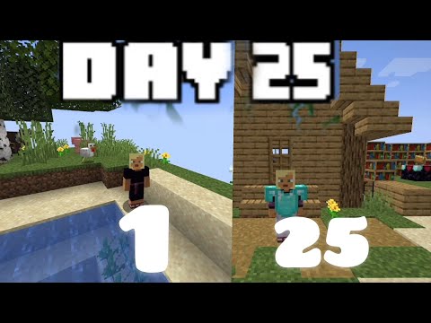 Видео: ОЦЕЛЯХ 25 ДНИ НА ЕДИН ЧЪНК В MINECRAFT