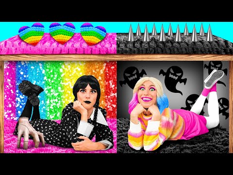 Видео: Секретные Домики под Кроватью с Уэнсдей Аддамс | Смешные Cитуации от Fun Teen