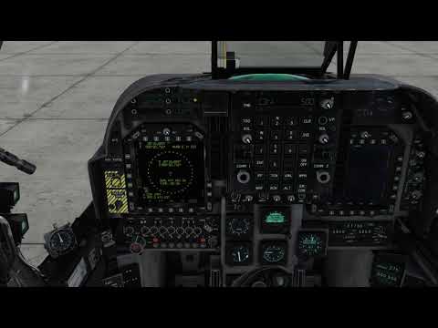 Видео: Harrier AV-8B. Запуск с выставкой навигации (Digital Combat Simulator)