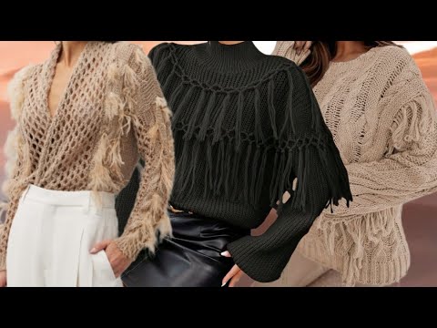 Видео: Вязание: Бахрома - шикарный элемент в вязании. Knitting: Fringe is a chic element in knitting.