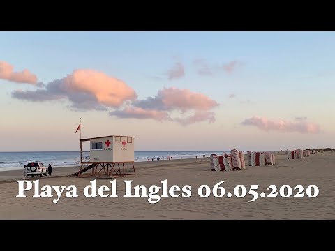 Видео: Гран Канария Плайя дель Инглес на 06.05.2020 Дюны и Пляж