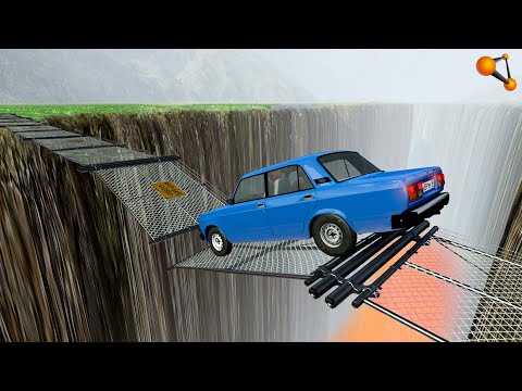 Видео: ВОРОТА В АД! ХРУПКИЙ МОСТ ИЗ СТАЛЬНОЙ СЕТКИ | BeamNG.drive