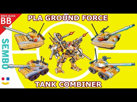 Видео: Как сделать робота PLA Tank Combiner Sembo 203160 ⚡️ LEGO Transformers Combiner speed build tutorial