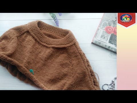 Видео: Джемпер "Карамель" Кокетка реглан спицами