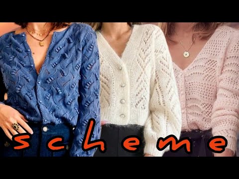 Видео: Вязание:👍10 СХЕМ вязаных кофточек на пуговицах Knitting: 10 PATTERNS of knitted blouses with buttons