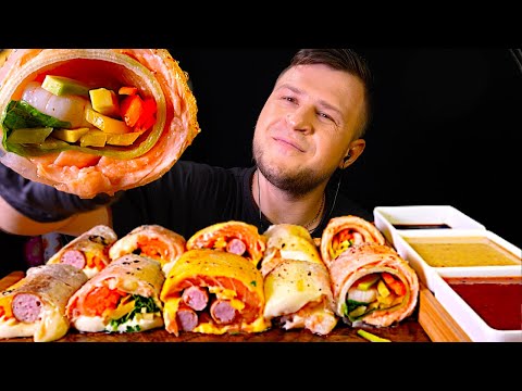 Видео: GIANT SPRING ROLLS, ASMR MUKBANG, АСМР МУКБАНГ, 먹방, 大食い, たべる