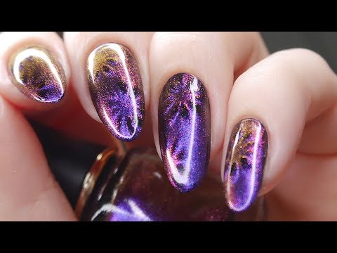 Видео: Ручка-магнит для лака кошачий глаз (обычный лак)