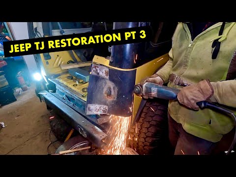 Видео: Замена задней опоры кузова и боковой панели Jeep TJ