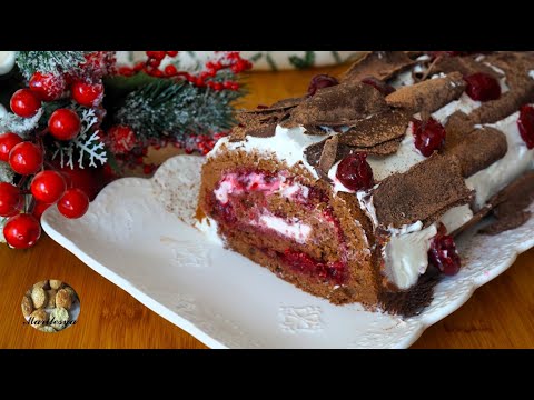 Видео: Рулет Чёрный Лес, ну очень сочный и вкусный!