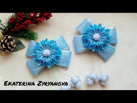 Видео: Новогодние резиночки с помпонами/Ekaterina Zyryanova