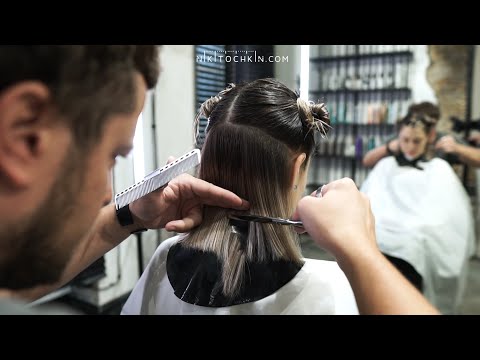 Видео: ИДЕАЛЬНЫЙ БОБ при помощи техники линия и небрежная укладка для него