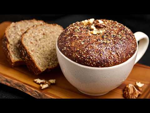 Видео: Кето-хлеб за 5 минут в стакане! Без муки и глютена! Вкусно и полезно