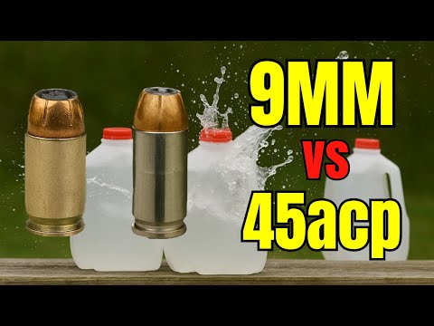 Видео: 9 мм против 45acp: даже близко не стоит?