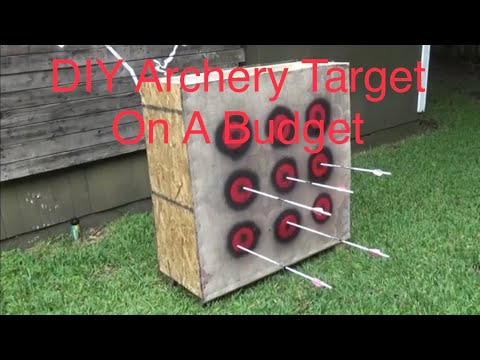 Видео: Большая самодельная мишень для стрельбы из лука — бюджетно