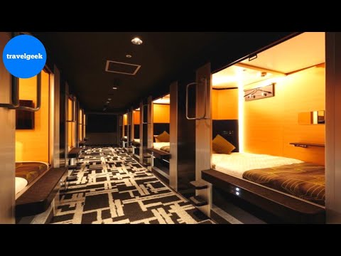 Видео: Лучший капсульный отель! Капсульный отель Hidden Capsule за 26 долларов в Токио, Япония