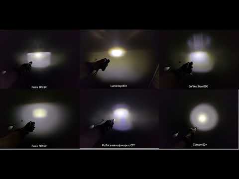 Видео: Сравнение Fenix BC25R, Lumintop B01, Enfitnix Navi800, Fenix BC15R, фонарь из Fix-price, Convoy S2+